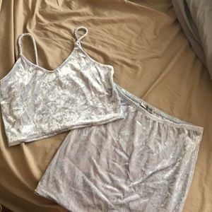 *FASHION NOVA* suede light blue set